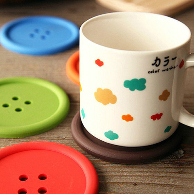 Bar Mat Rubber - Sous-verres en silicone multicolores, mignons et