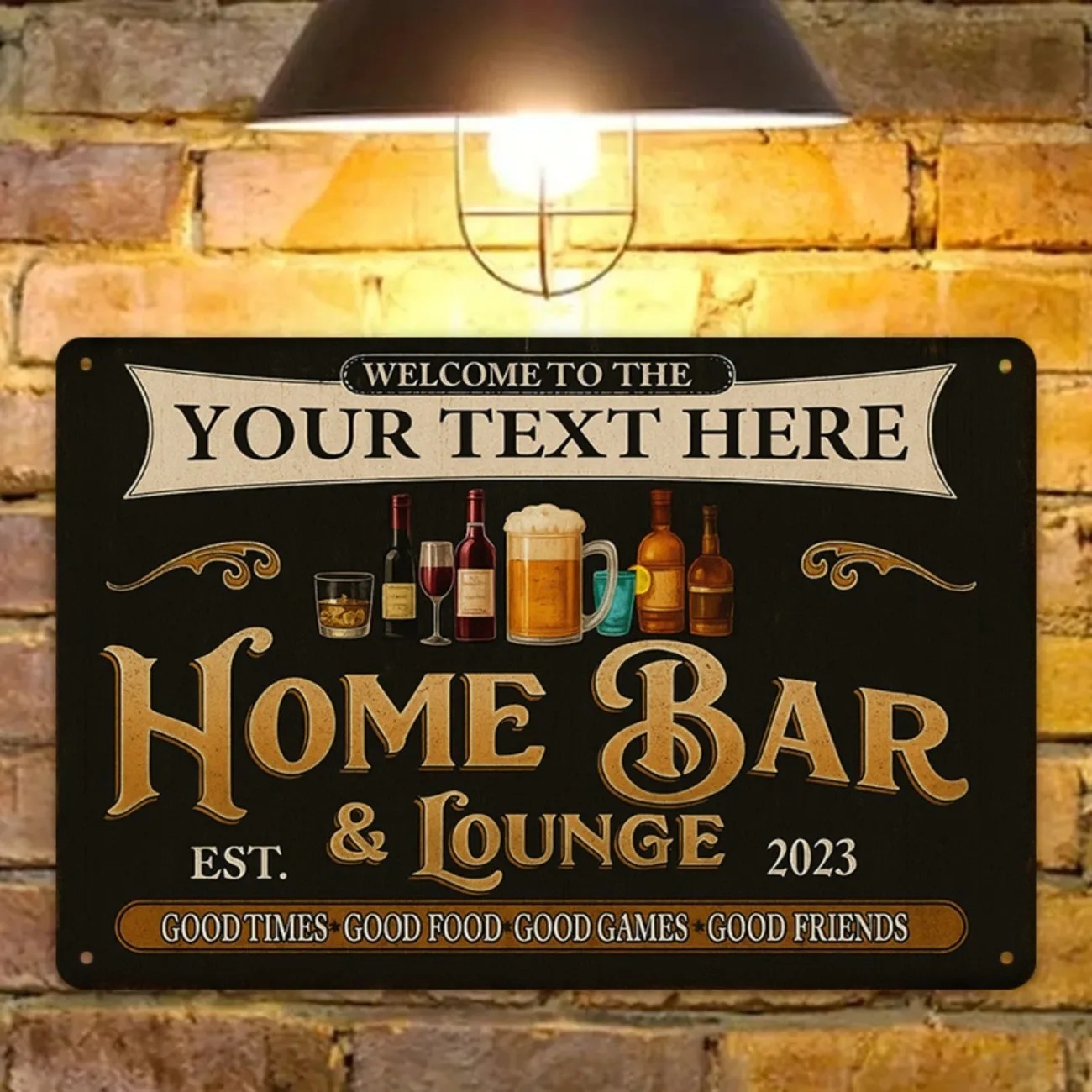 Plaque murale personnalisée en - Home Bar Lounge avis et prix